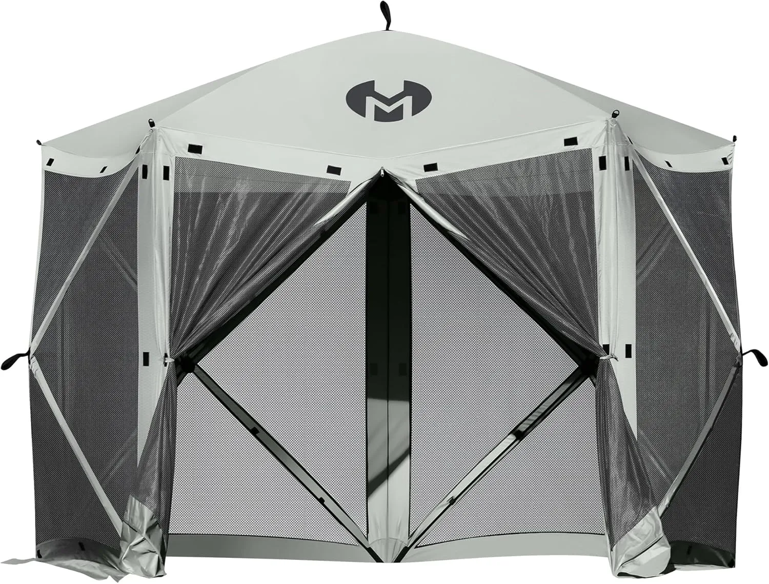 Exacme Portable Gazebo Pop up Tent for Camping, Outdoor Four Sides Pop-up Clam Screen Tent with Canopy Shelter, 1024 (5PC, Silver Grey)