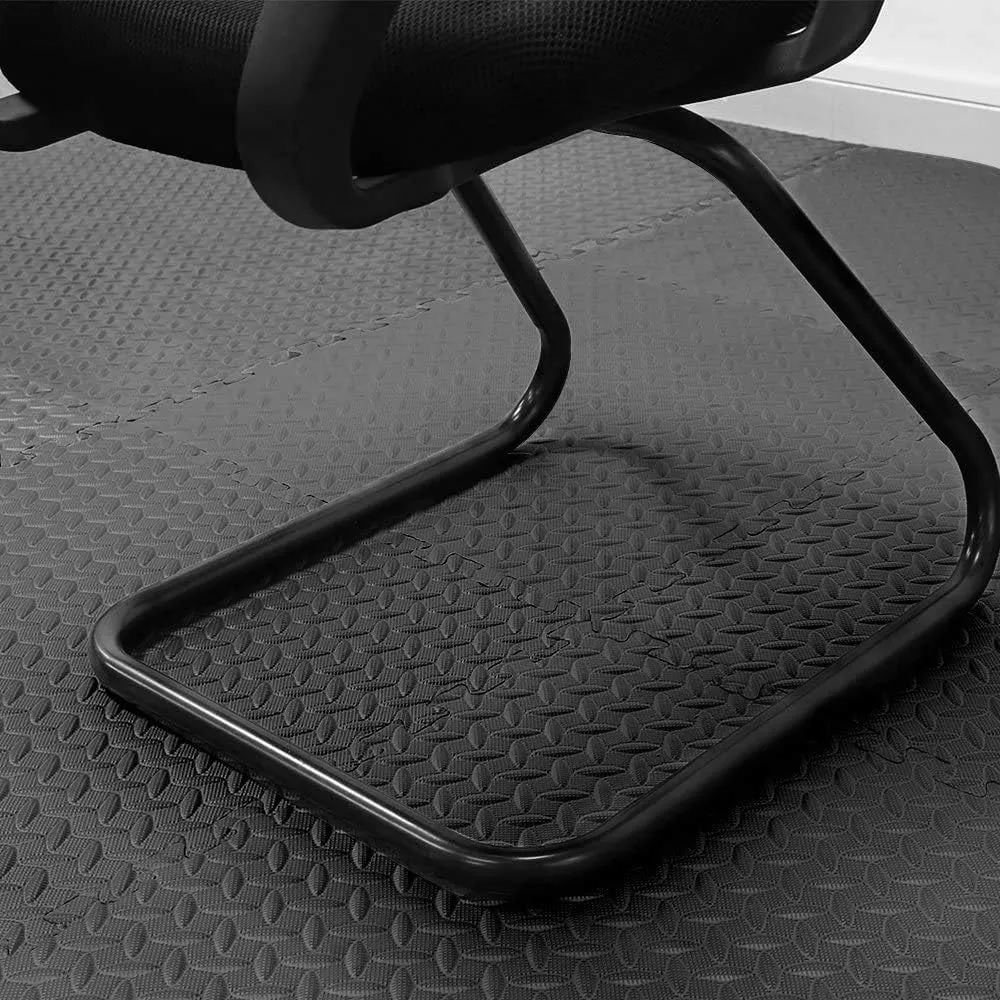 Exercise Mats Puzzle Foam Mats Gym Flooring Mat Cover 20 SQ.FT Interlocking Foam Mats with EVA Foam Floor Tiles for Home Gym Equipment Workouts (20pcs Black Exercise Mats)