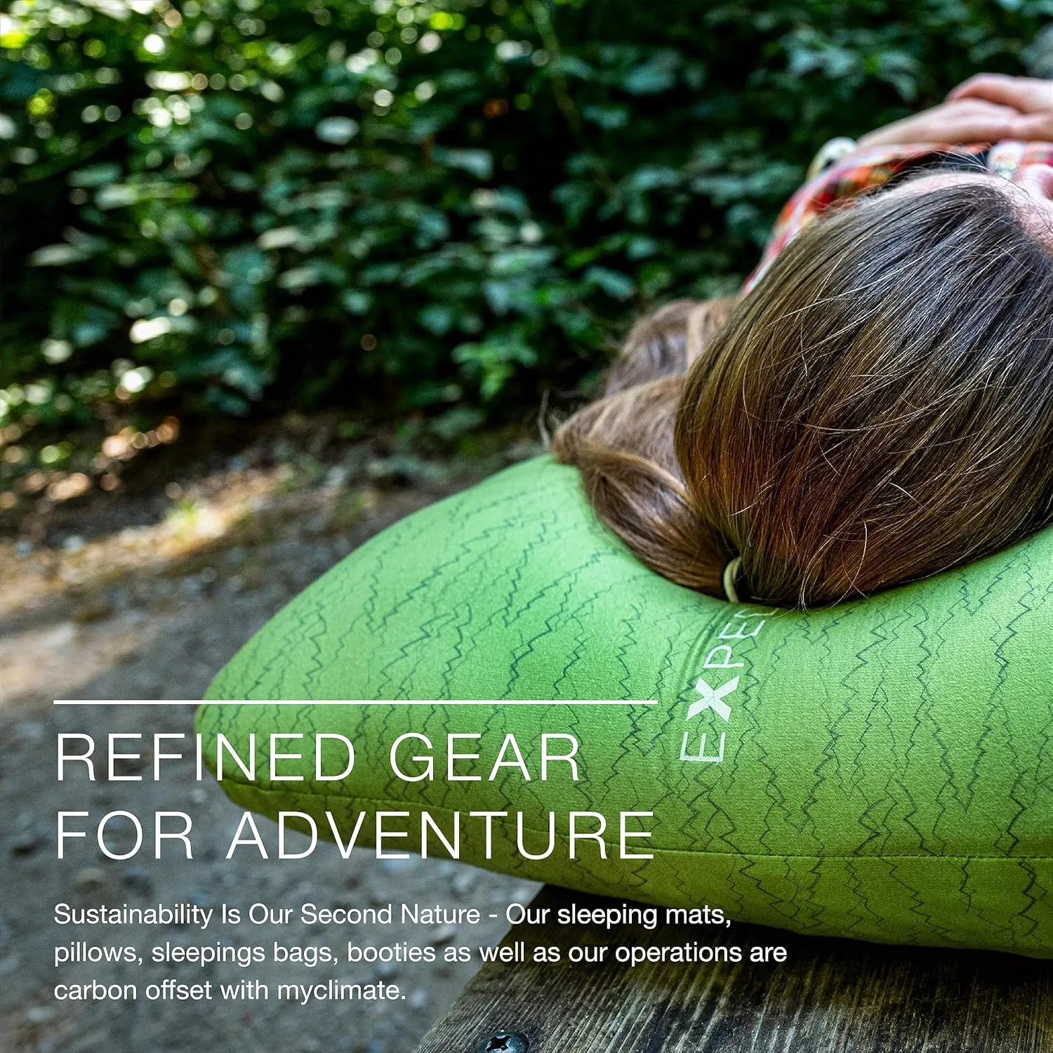 Exped Ultra Pillow - Premium Ultralight Inflatable Compact Camping & Backpacking Pillow, Lichen, Medium