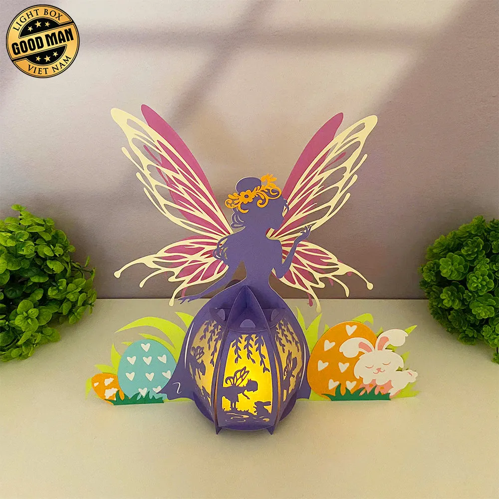 Fairy Easter 2 - 3D Easter Fairy Lantern File - Cricut File 1 - LightBoxGoodMan