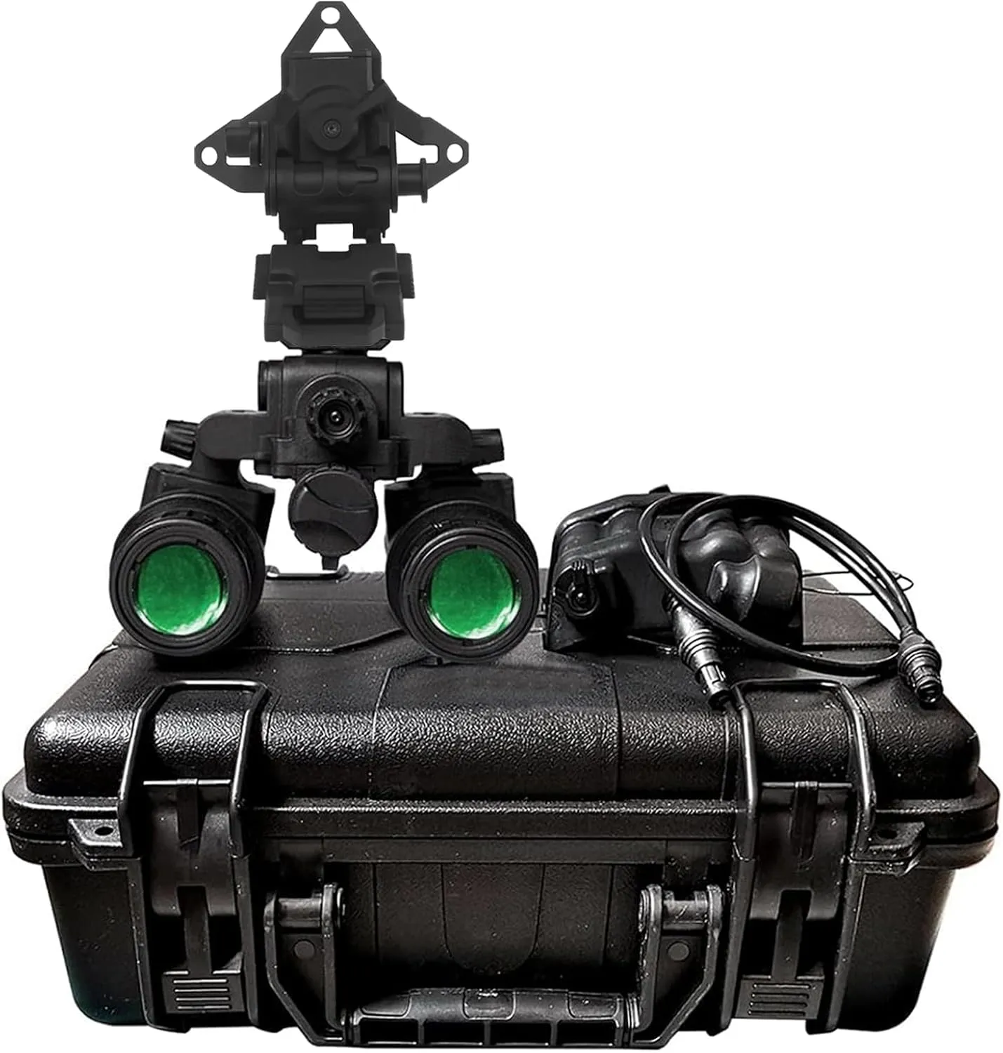 FMA Tactical Green Light AN/PVS31 Helmet Dummy Night Vision Goggle Model ＆ L4G19 NVG Helmet Mount Plastic Bracket No Function Binocular Night Vision NVG with Battery Case and Storage Box