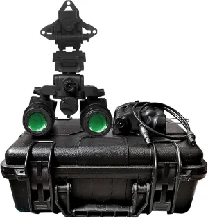 FMA Tactical Green Light AN/PVS31 Helmet Dummy Night Vision Goggle Model ＆ L4G19 NVG Helmet Mount Plastic Bracket No Function Binocular Night Vision NVG with Battery Case and Storage Box