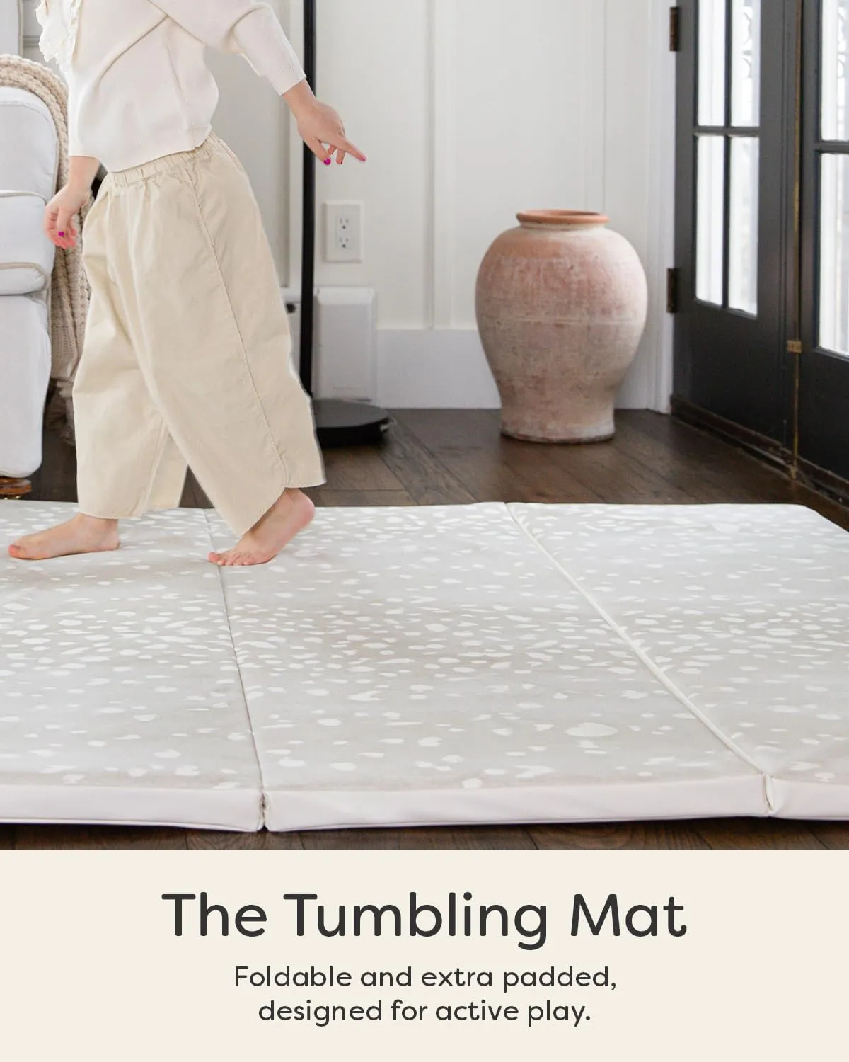 Foldable Baby Tumbling Mat – Padded Baby Play Mat for Floor | Memory Foam Play Mat for Baby | Foldable Kids Play Mat | Durable, Stylish, and Cushioned Design