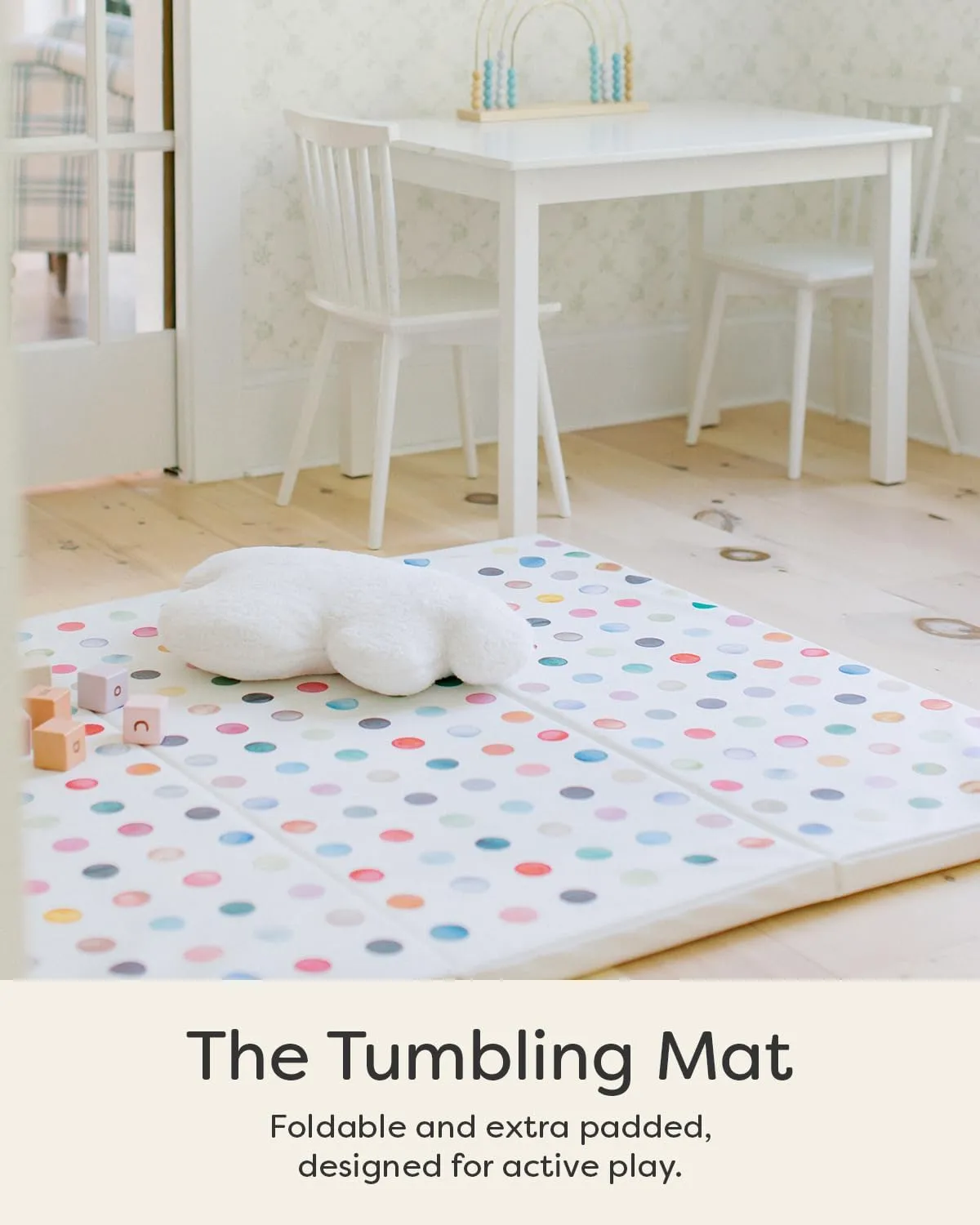 Foldable Baby Tumbling Mat – Padded Baby Play Mat for Floor | Memory Foam Play Mat for Baby | Foldable Kids Play Mat | Durable, Stylish, and Cushioned Design