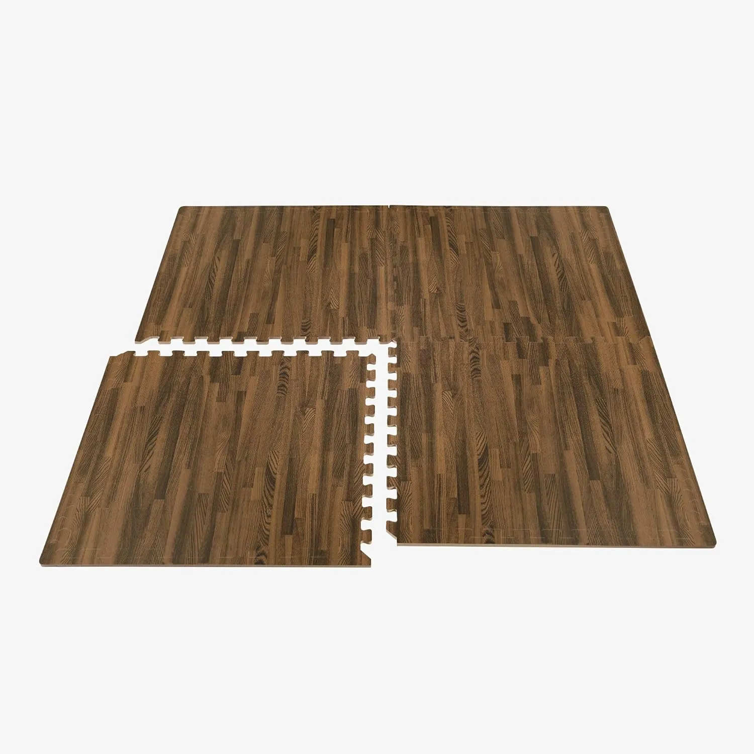 Forest Floor 5/8 Inch Thick Printed Foam Tiles, Premium Wood Grain Interlocking Foam Floor Mats, Anti-Fatigue Flooring