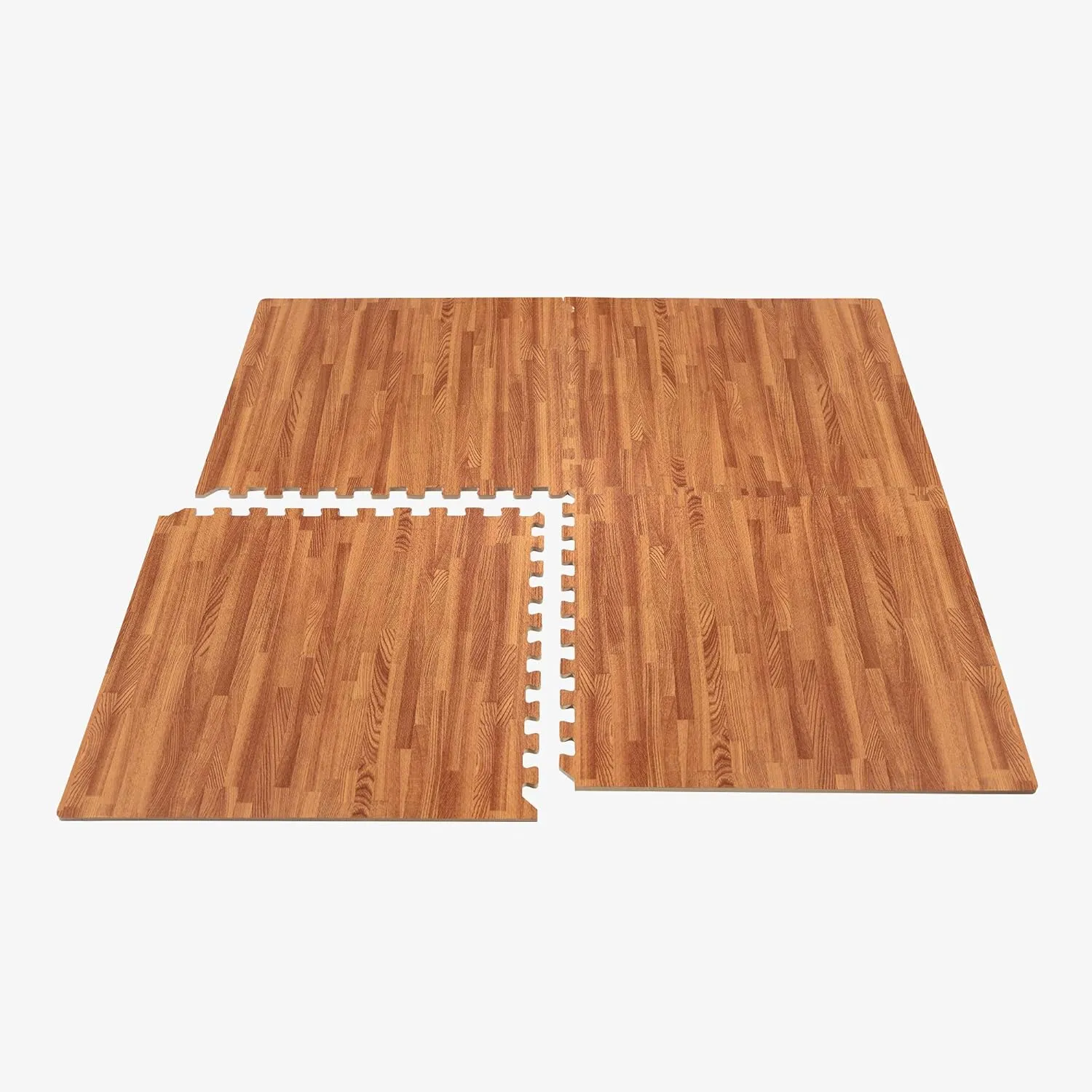 Forest Floor 5/8 Inch Thick Printed Foam Tiles, Premium Wood Grain Interlocking Foam Floor Mats, Anti-Fatigue Flooring