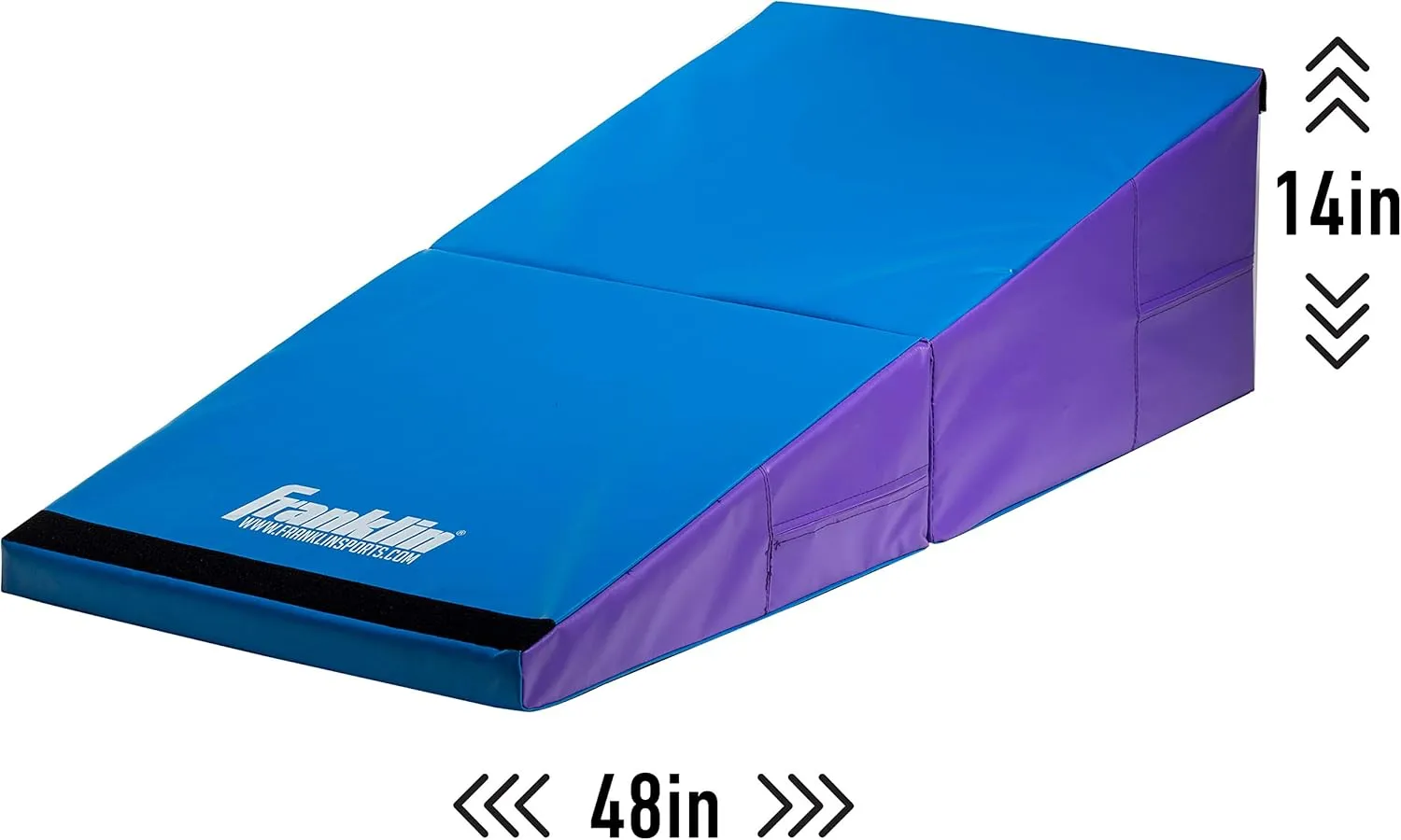 Franklin Sports Folding Gymnastics Cheese Mat, Institutional Grade - Gym Equipment - Gymnastics Mats - Bar - Beam - Tumbling - Exercise - For Gym and Home - Incline - Wedge