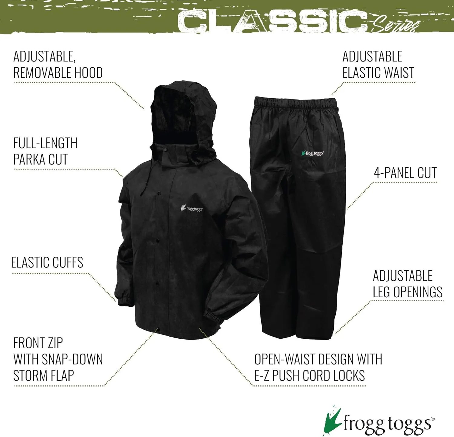 FROGG TOGGS Men's Classic All-Sport Rain Suit - Discontinued