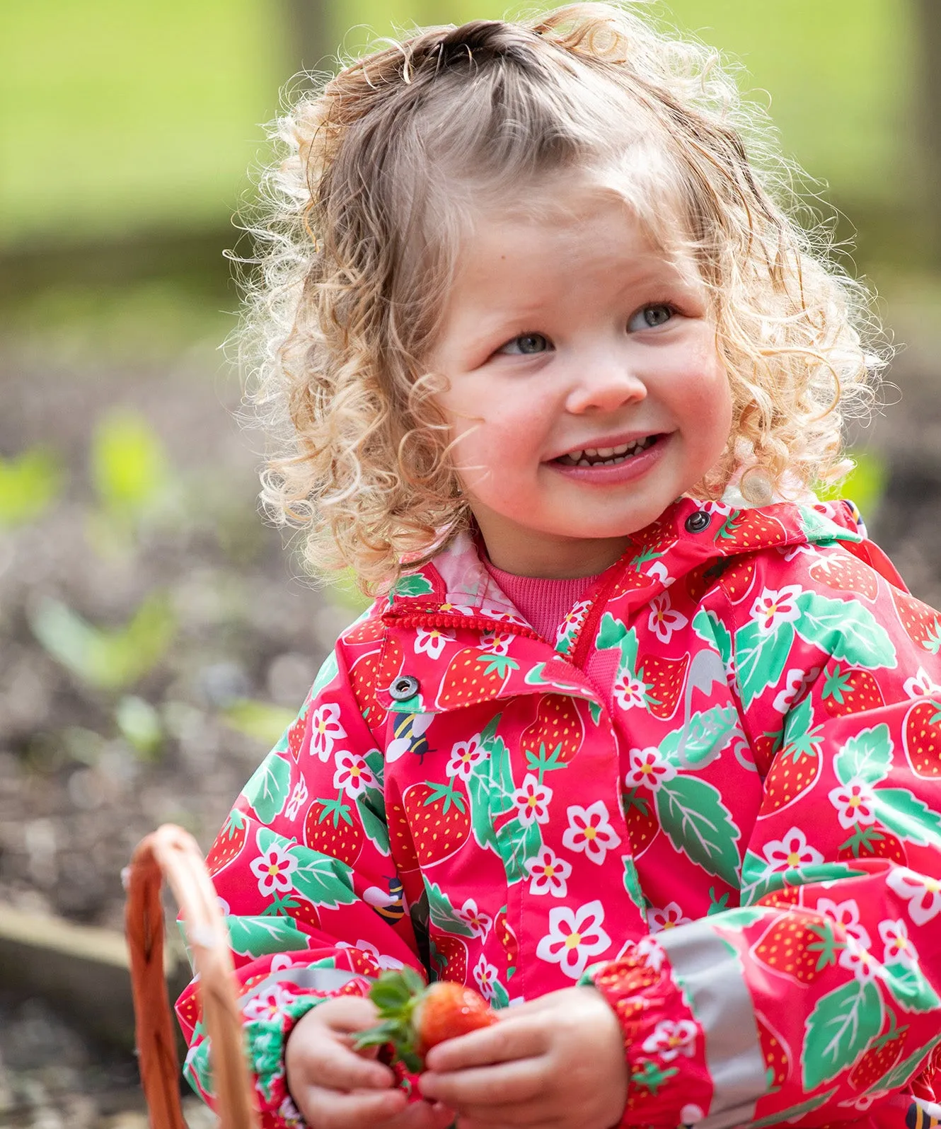 Frugi Rain Or Shine Suit - Strawberries
