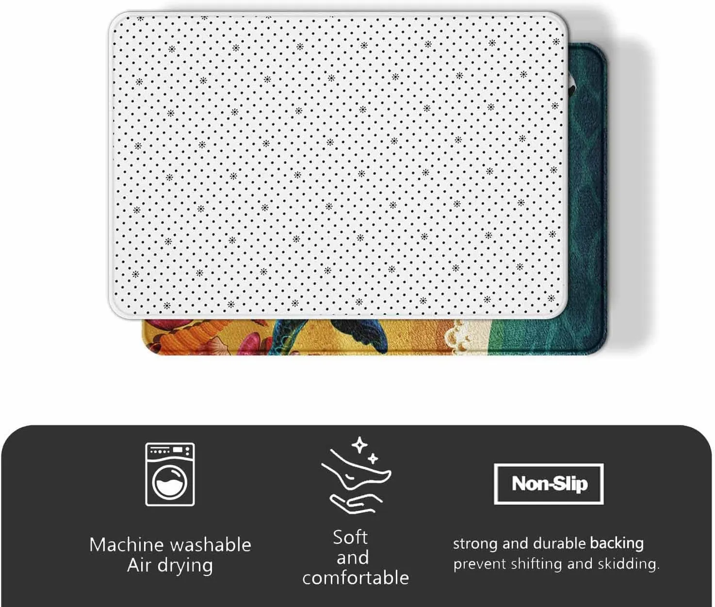 Funny Doormat There's No Place Like Grandma and Grandpa's Home Indoor Outdoor with Rubber Backing Rug Non-Slip Doormat, Easy to Clean Entry Front Floor Mat, 24 x 16 Inches, Picture01