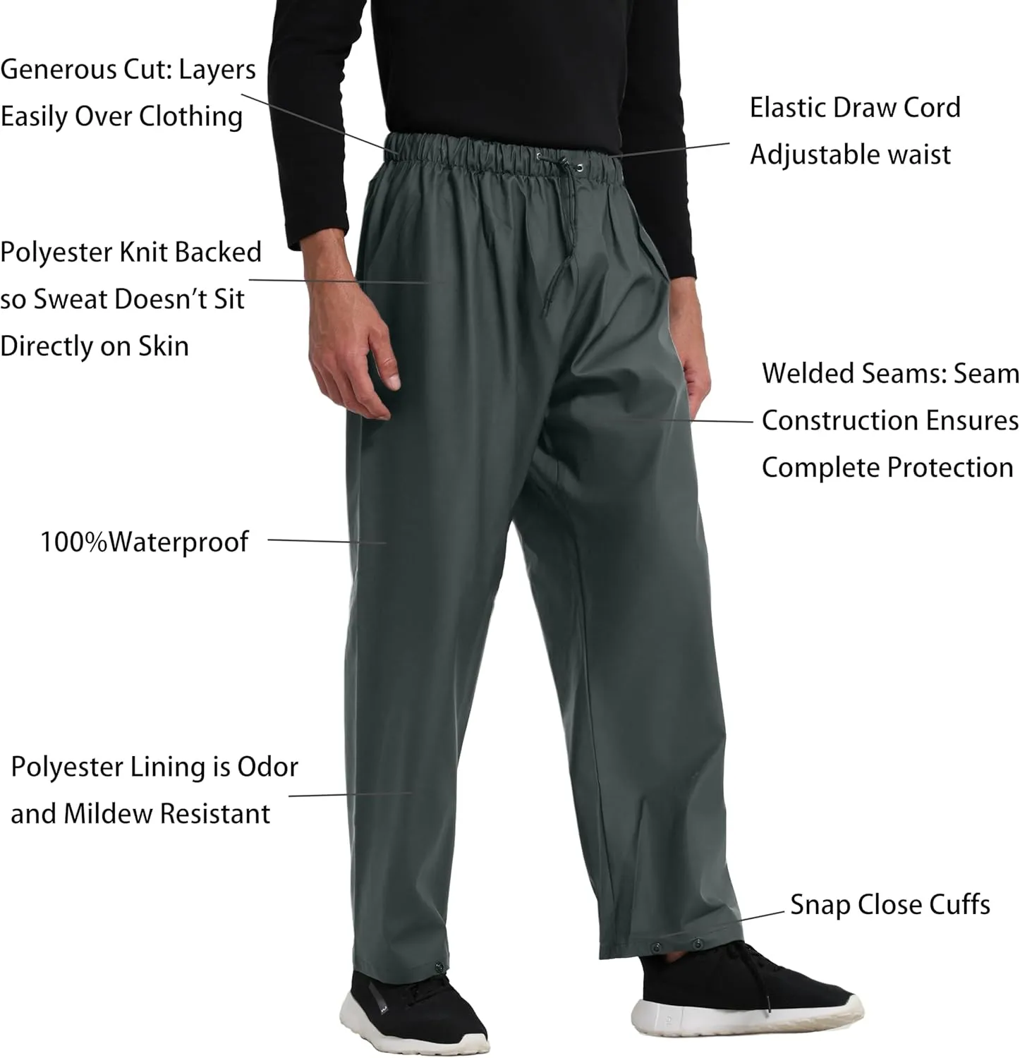 FWG 2 Pieces Waterproof Rain Suit & Multi-Pocket Lightweight and Durable & Unisex &Ideal for Outdoor Fishing