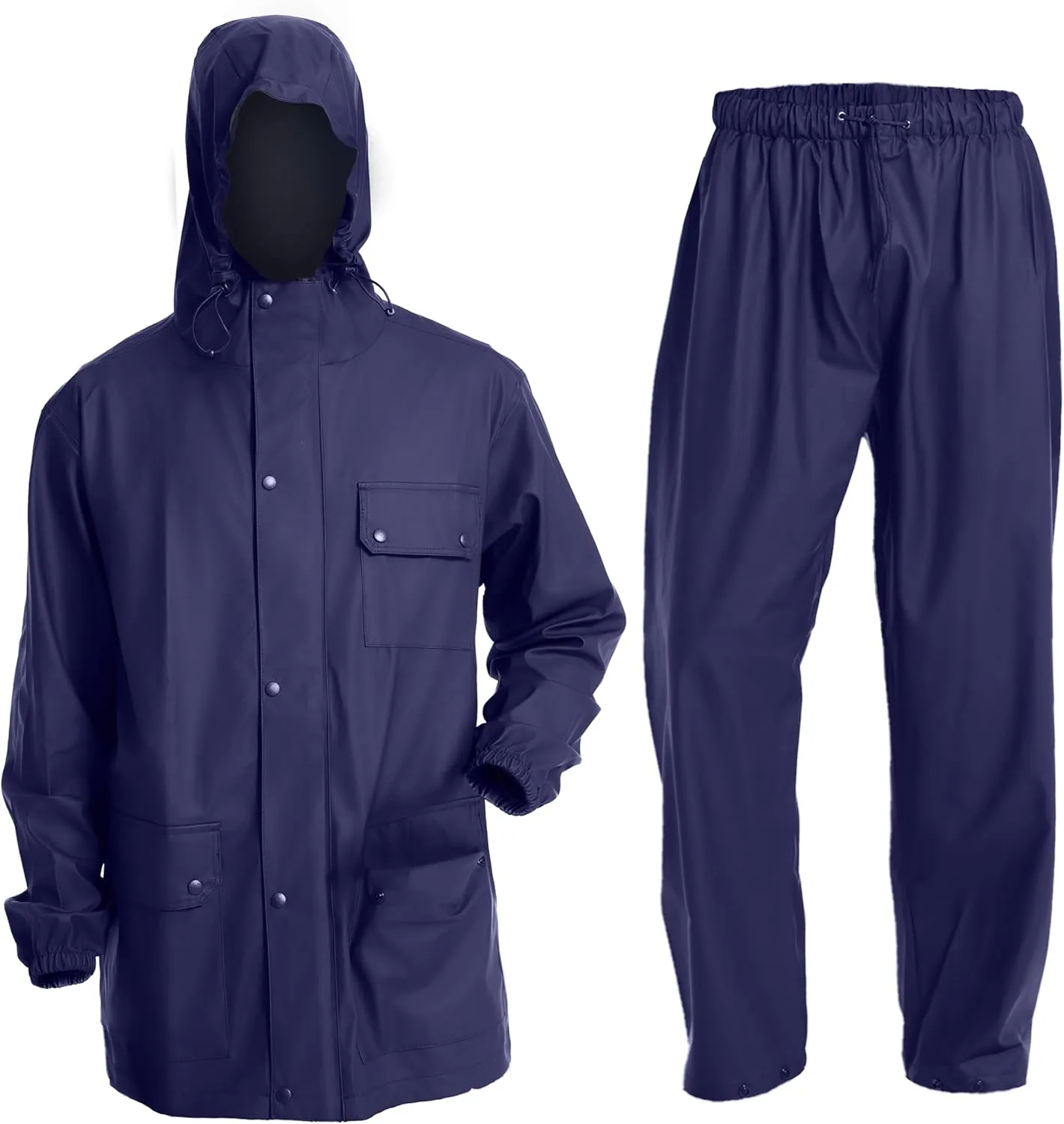 FWG 2 Pieces Waterproof Rain Suit & Multi-Pocket Lightweight and Durable & Unisex &Ideal for Outdoor Fishing