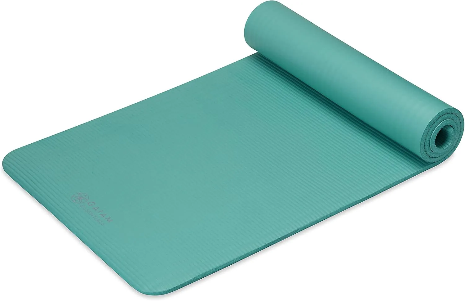 Gaiam Essentials Thick Yoga Mat Fitness & Exercise Mat with Easy-Cinch Yoga Mat Carrier Strap, 72"L x 24"W x 2/5 Inch Thick