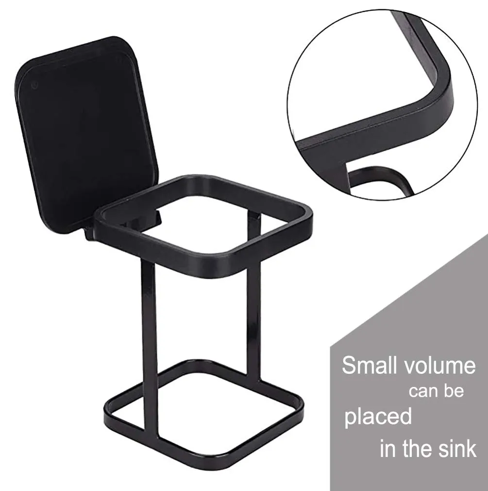 Garbage Bag Holder for Home Kitchen Garbage Can for Car (Black)
