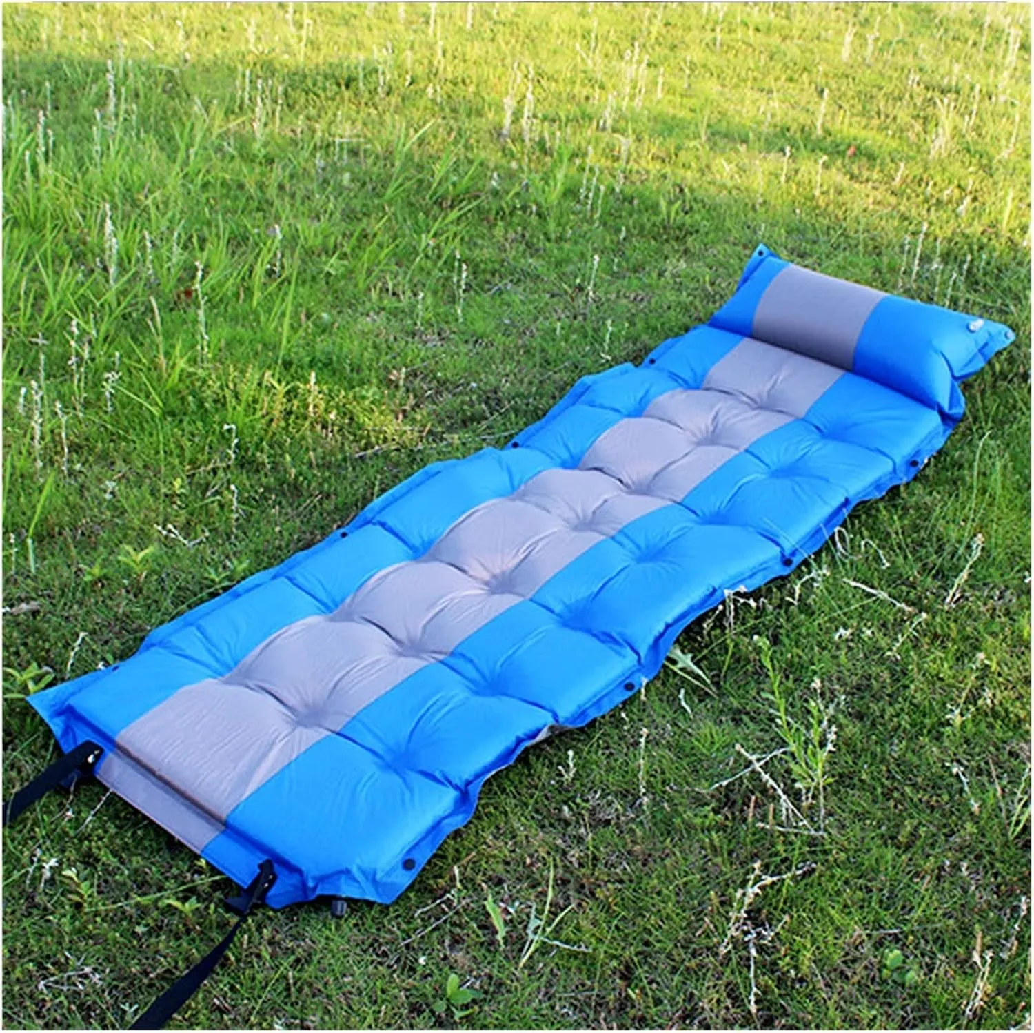 GaRcan Camping Tent Sleeping Mat Automatically Inflatable Cushion Pad Single Air Mattress Pop Up Tent (Blue 919)