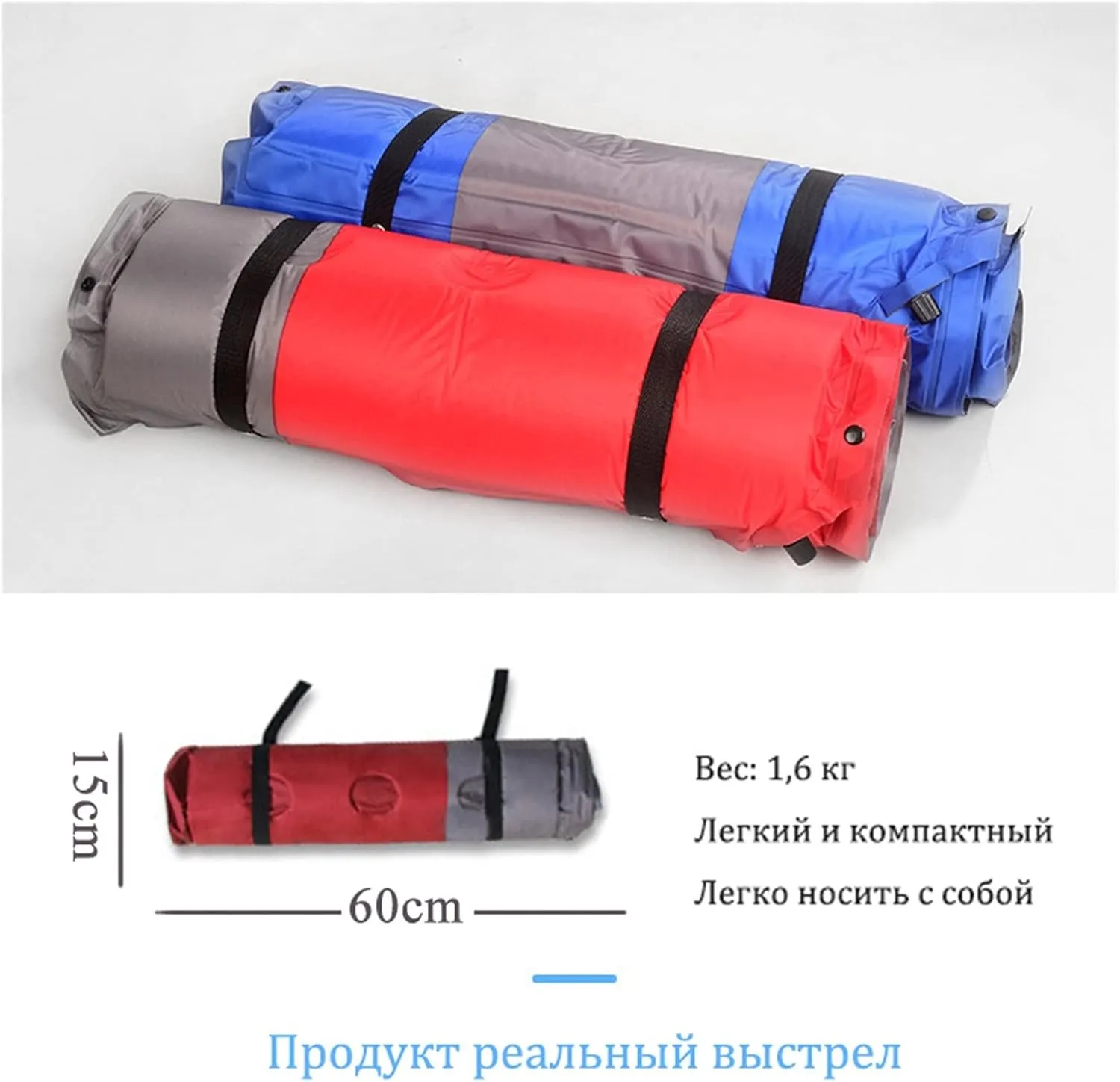GaRcan Camping Tent Sleeping Mat Automatically Inflatable Cushion Pad Single Air Mattress Pop Up Tent (Blue 919)