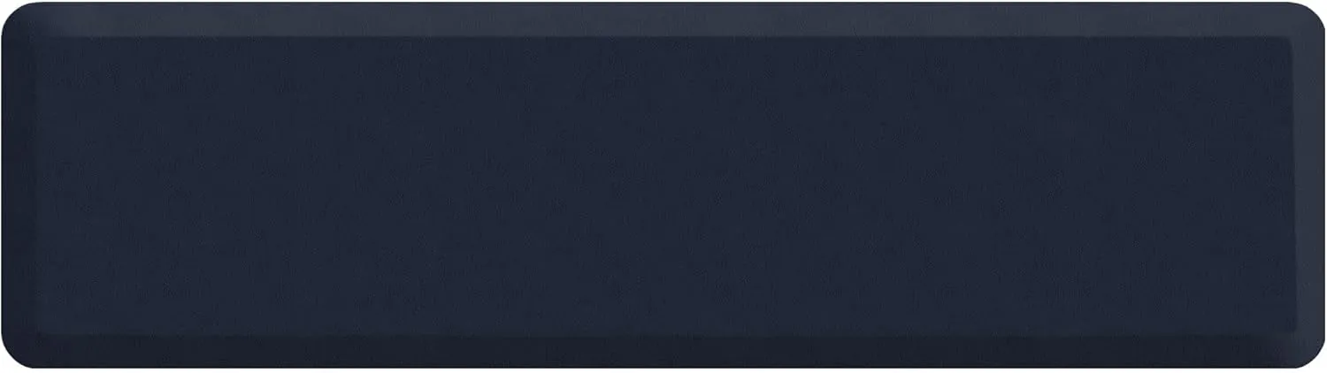 GelPro Anti Fatigue Nonslip Mat: Hard Floor Utility Mats for Garage, Patio and Kitchen - 20" x 72" x .5" - Leather Grain Navy