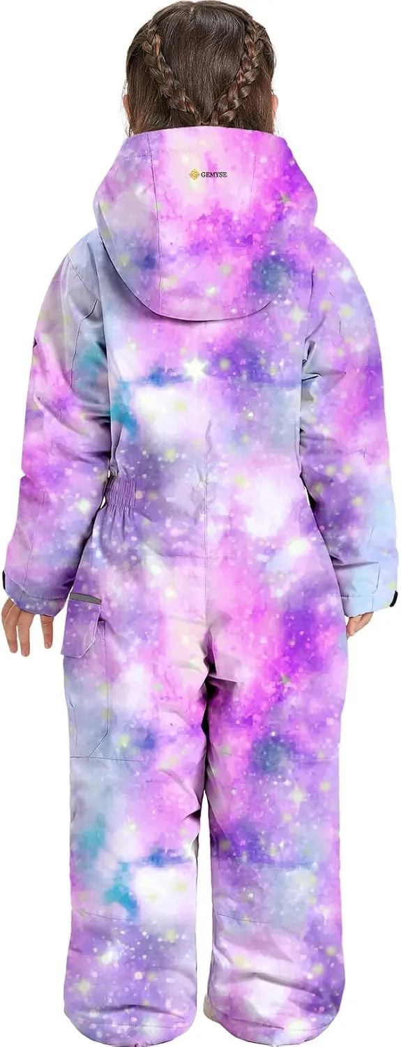 GEMYSE Kids One Pieces Ski Suits Jumpsuits Boys Girls' Winter Outdoor Snowboarding Waterproof Snowsuits