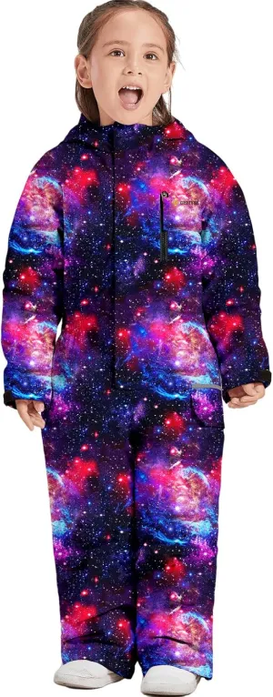 GEMYSE Kids One Pieces Ski Suits Jumpsuits Boys Girls' Winter Outdoor Snowboarding Waterproof Snowsuits