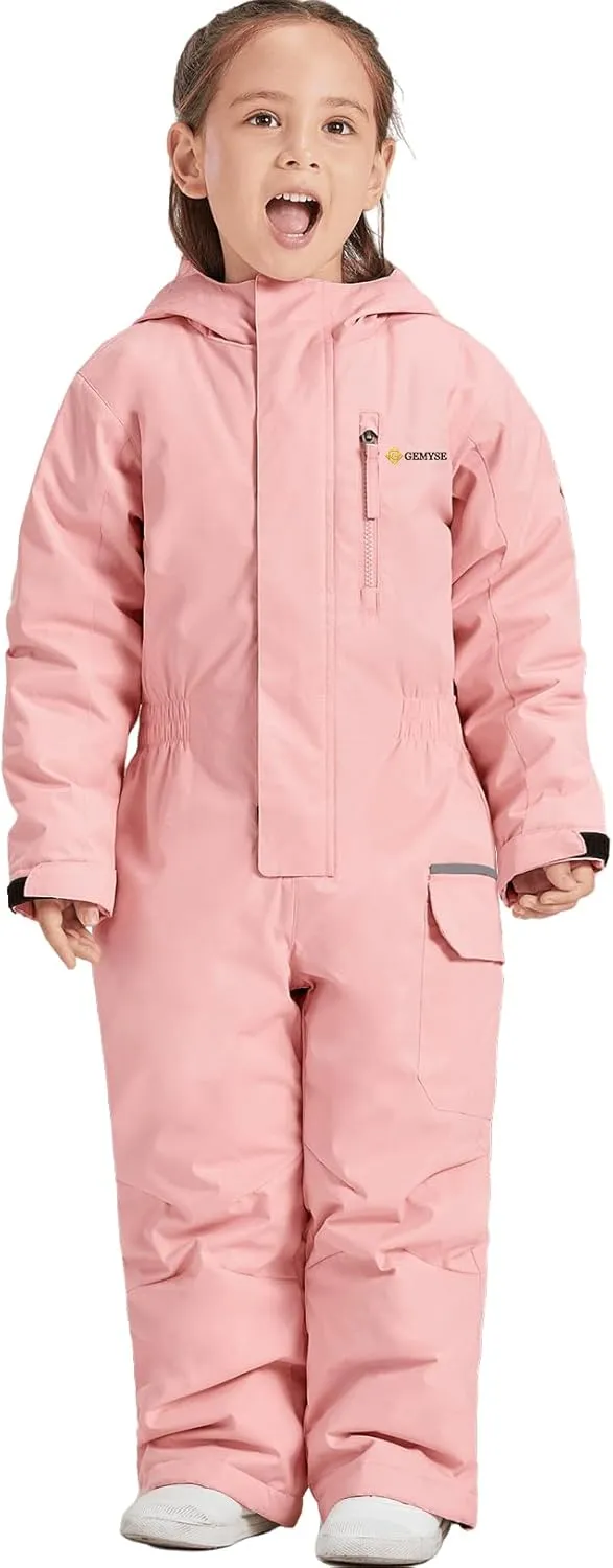 GEMYSE Kids One Pieces Ski Suits Jumpsuits Boys Girls' Winter Outdoor Snowboarding Waterproof Snowsuits