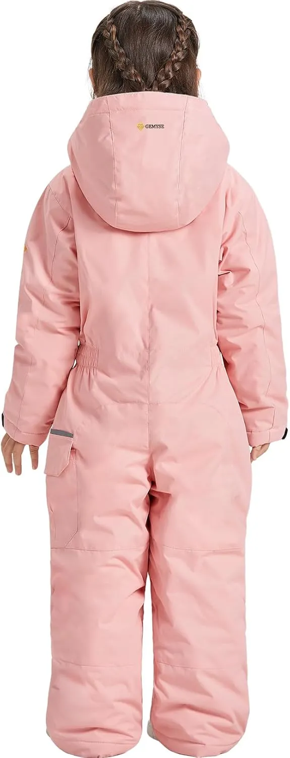 GEMYSE Kids One Pieces Ski Suits Jumpsuits Boys Girls' Winter Outdoor Snowboarding Waterproof Snowsuits