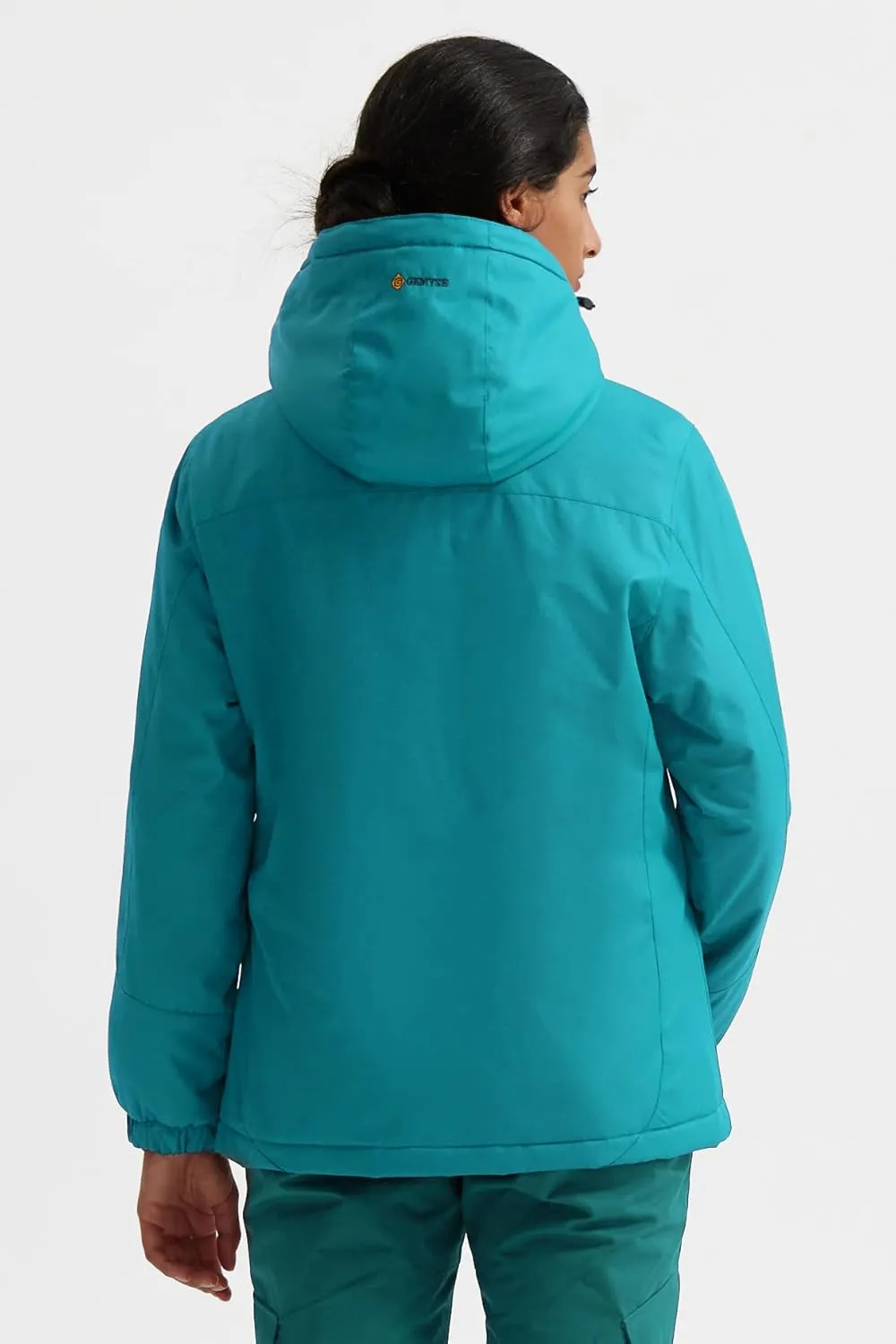 GEMYSE Women's Mountain Waterproof Ski Snow Jacket Rain Winter Jacket Coat Hooded Windproof Parka