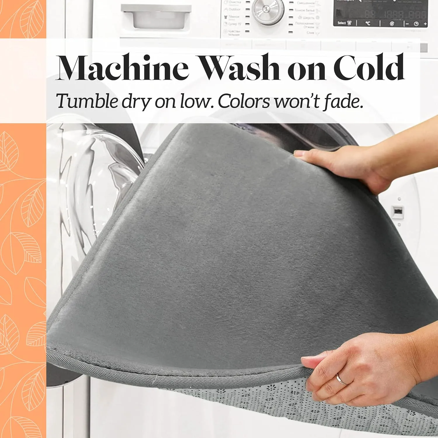 Genteele Memory Foam Bath Mat Non Slip Absorbent Super Cozy Velvet Bathroom Rug Carpet (20 inches X 32 inches, Grey)