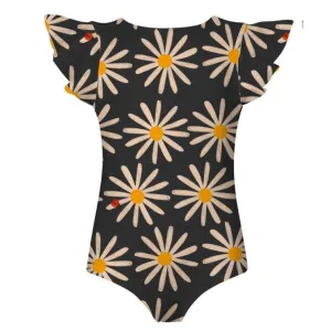 Girls' Dayana One Piece - Grey Daisy Bug