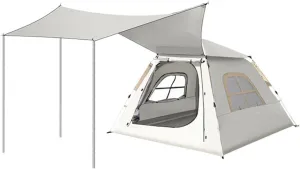 GIZNXBA Camping Tent, Pop-Up Family Tent for Instant Easy Setup, Windproof Portable Tent with Carry Bag, Backpacking Tents with Rainfly for Family Camping, Hiking (Color : /Gray, Size : B)