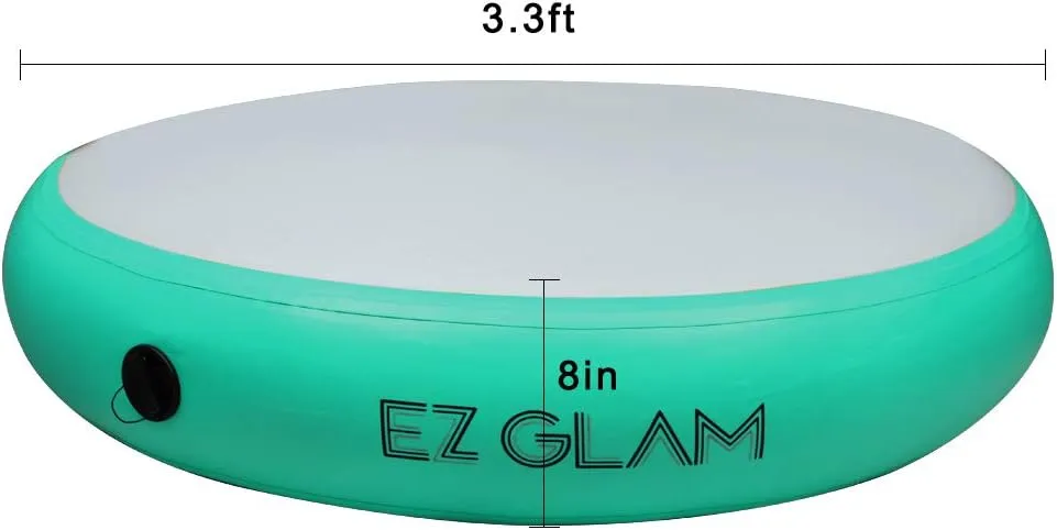 GLANT Air Mat Tumble Track AirSpot - Gymnastics Training Springboard - Round Inflatable Springboard