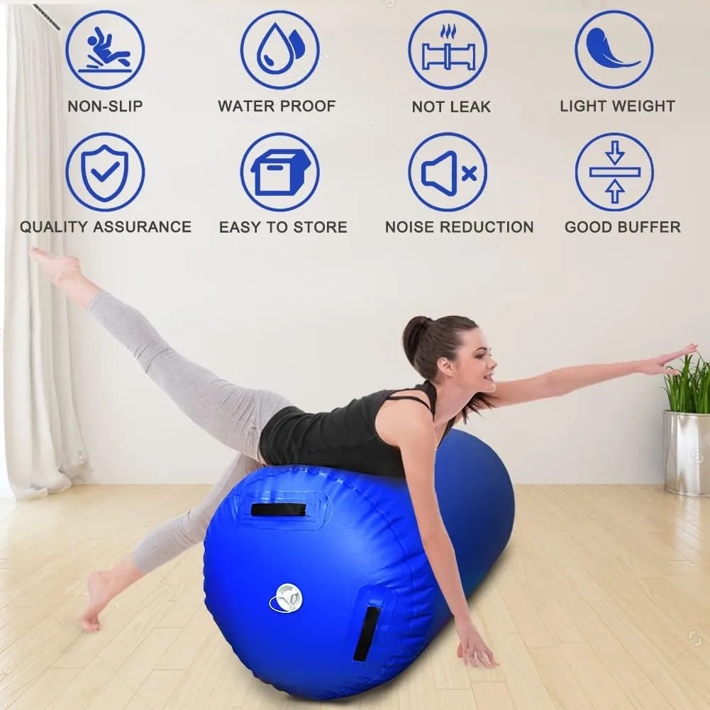 GLANT Air Mat Tumble Track AirSpot - Gymnastics Training Springboard - Round Inflatable Springboard