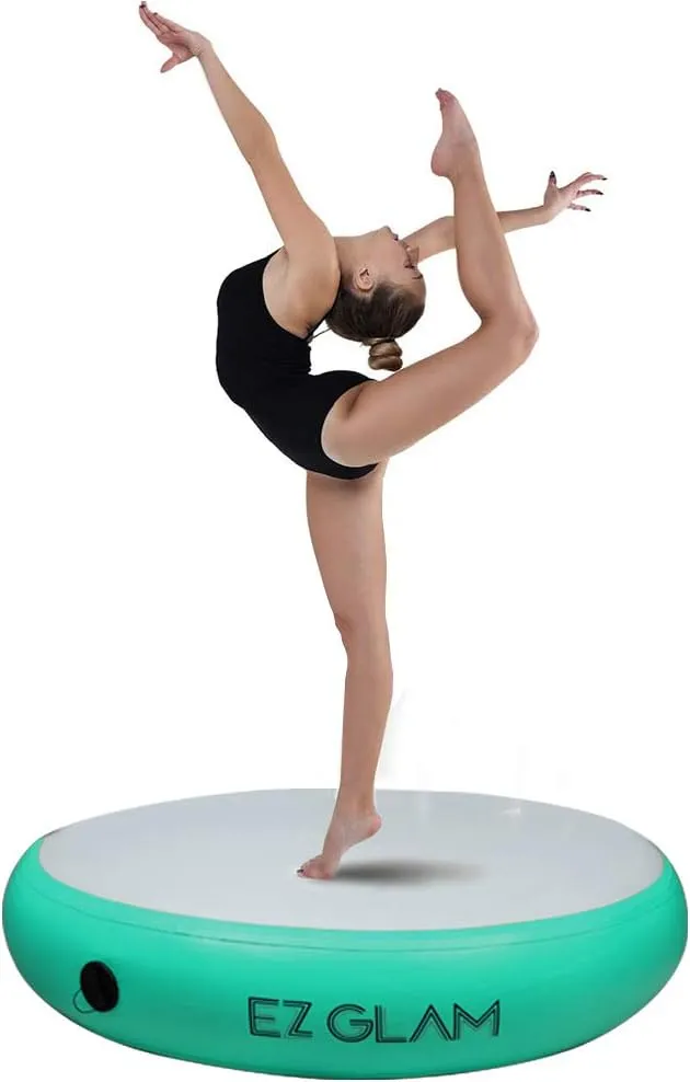 GLANT Air Mat Tumble Track AirSpot - Gymnastics Training Springboard - Round Inflatable Springboard