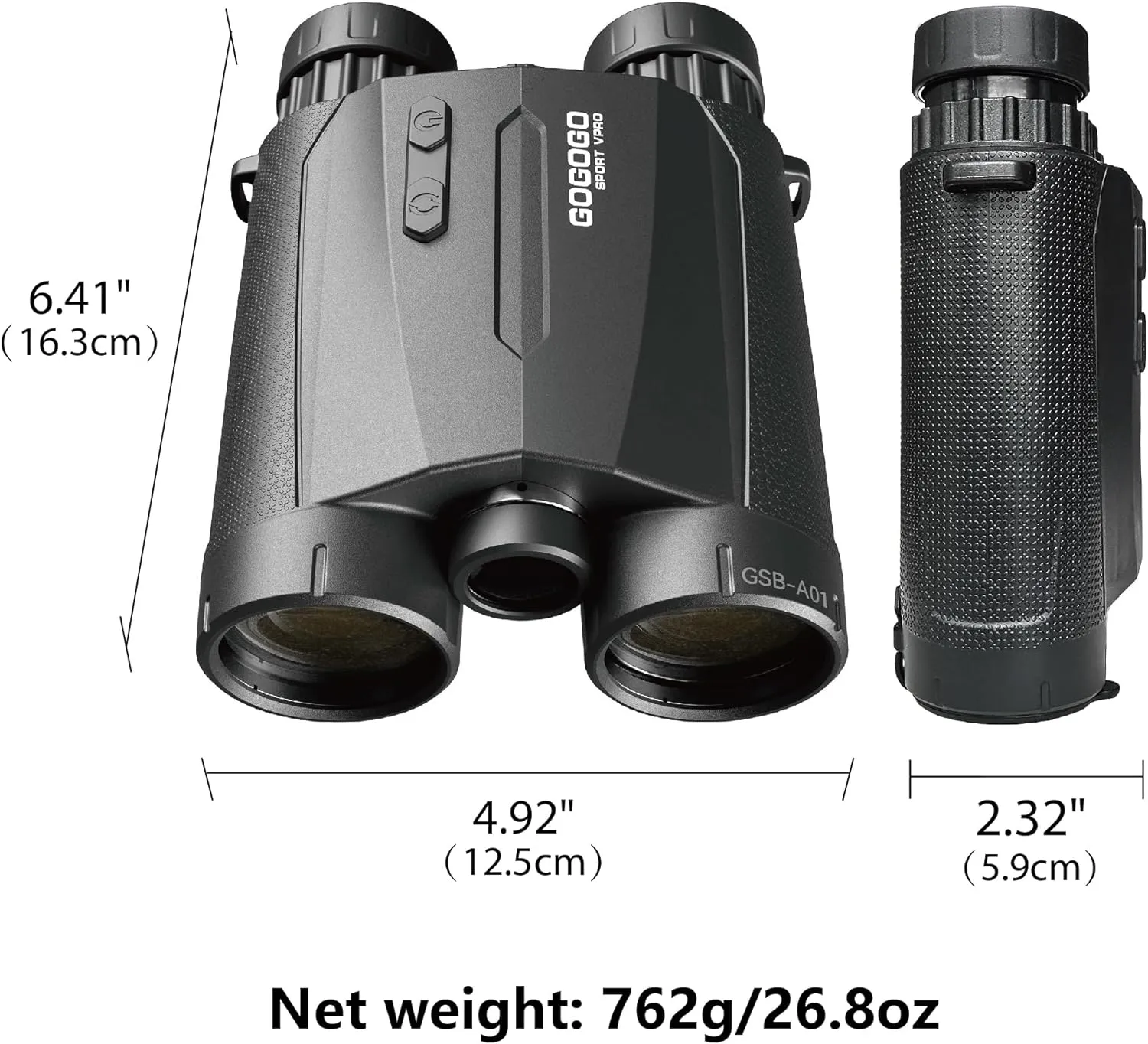 Gogogo Sport Vpro Wildlife Ulra-Clear View 1500/2500 Yard Laser Rangefinder Binocular for Archery/Bow Hunting/Shooting/Birdviewing, 8x42 (2500 Yard)