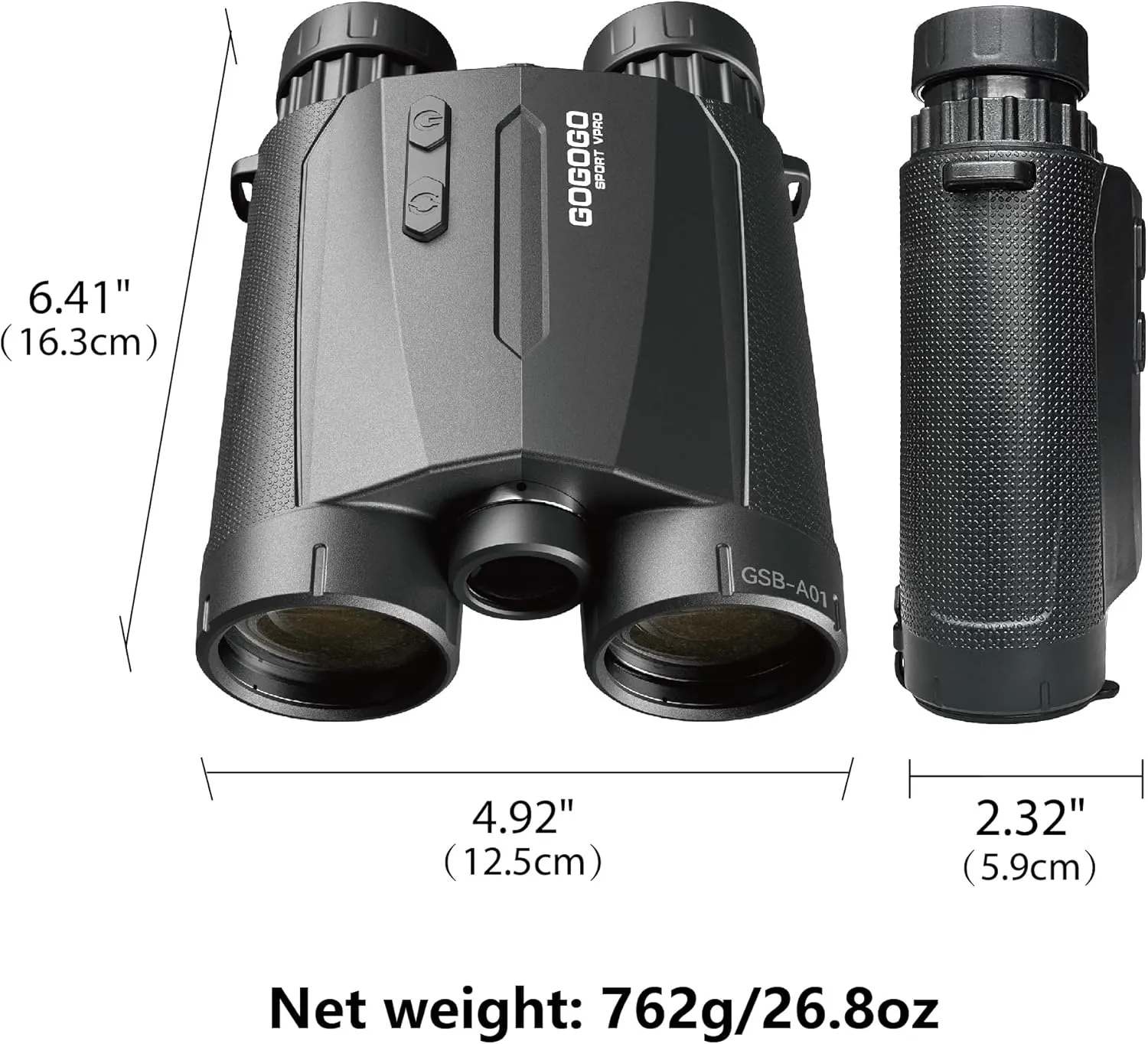 Gogogo Sport Vpro Wildlife Ultra-Clear View 1500/2500 Yard Laser Rangefinder Binocular for Archery/Bow Hunting/Shooting/Birdviewing, 8x42 (1500 Yard)