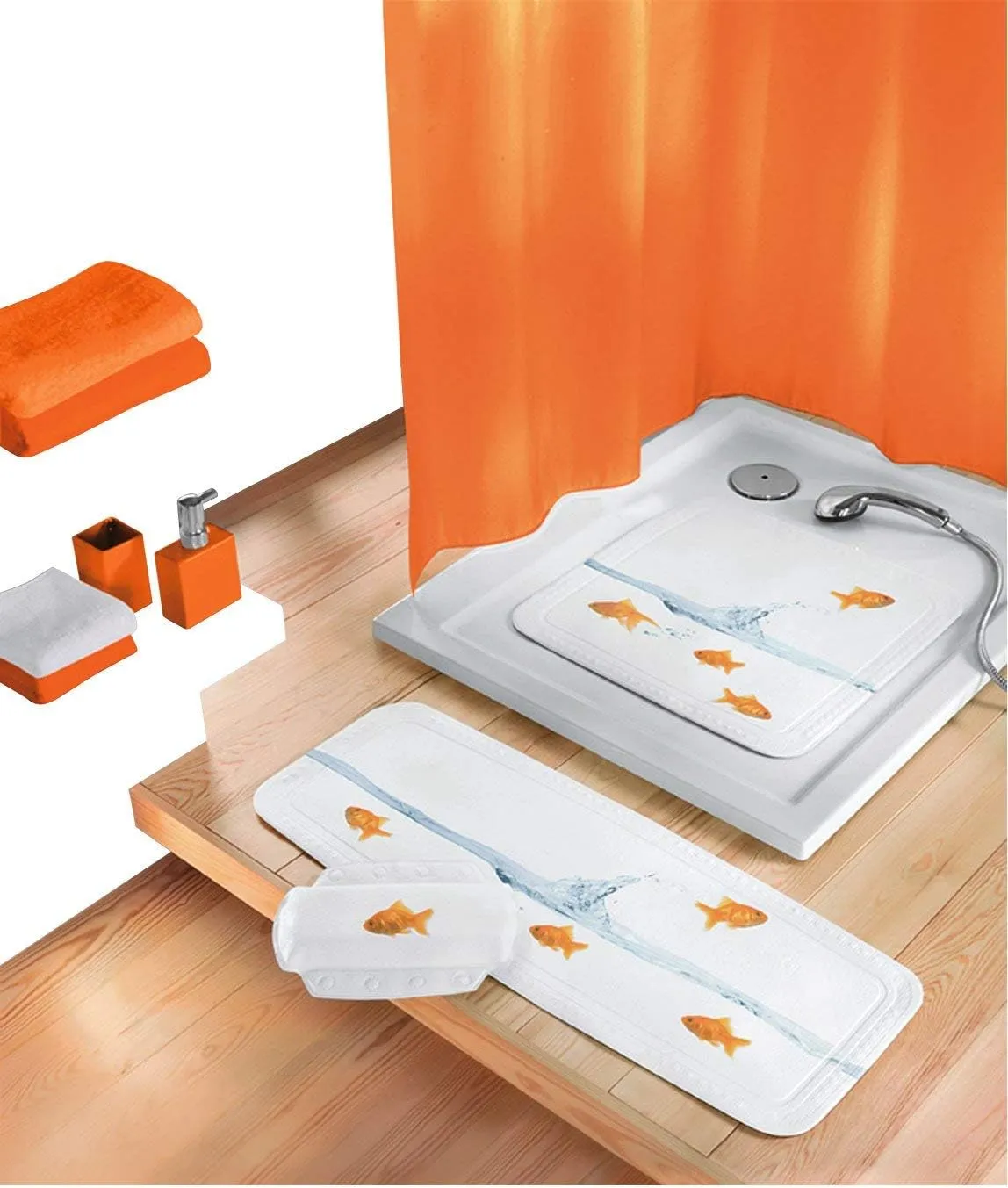 Goldfish Tub Safety Mats - Multicolor (14.2x36.2in)