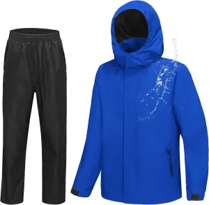 Golf Rain Gear for Men Rain Suit Waterproof Fishing Rain Jacket and Pants M/L/XL/XXL