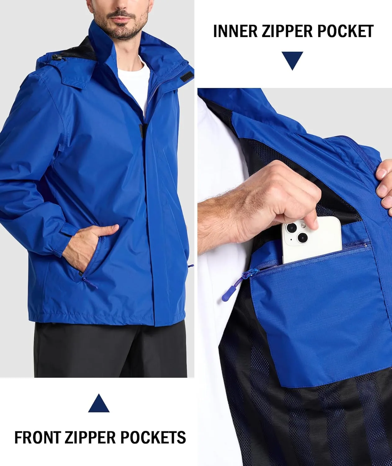 Golf Rain Gear for Men Rain Suit Waterproof Fishing Rain Jacket and Pants M/L/XL/XXL