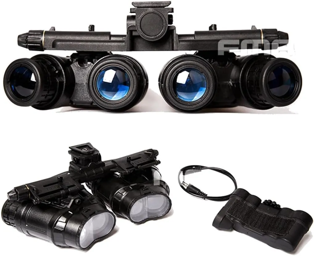 GPNVG18 Four-Tube Binocular Night Vision Scopes   Flip-up Mount for Night Vision Device   L4G24 Tactical Helmet Mount, Night Vision Set, Bracket Compatible with PVS15/PVS18/GPNVG18