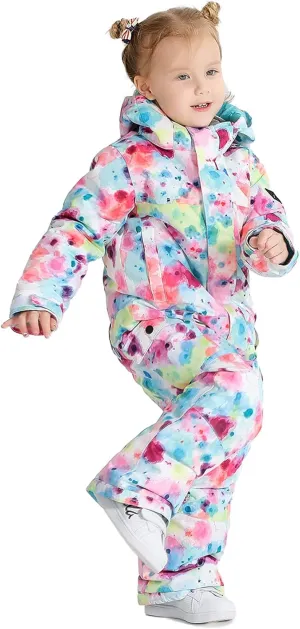 GSOU SNOW Ski Suit Kids Snowsuit One Piece Boys Girls Snowboard Suit Ski Jumpsuits Coveralls Waterproof Windproof