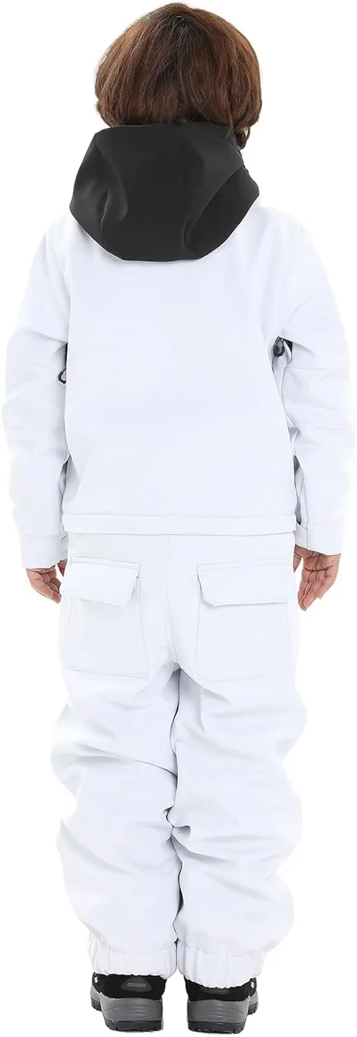 GSOU SNOW Ski Suit Kids Snowsuit One Piece Boys Girls Snowboard Suit Ski Jumpsuits Coveralls Waterproof Windproof