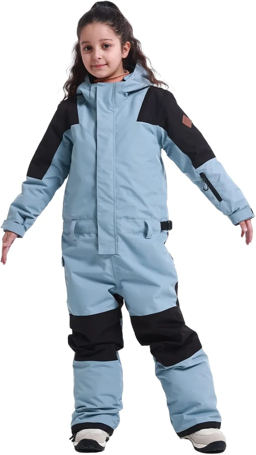 GSOU SNOW Ski Suit Kids Snowsuit One Piece Boys Girls Snowboard Suit Ski Jumpsuits Coveralls Waterproof Windproof
