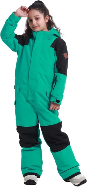 GSOU SNOW Ski Suit Kids Snowsuit One Piece Boys Girls Snowboard Suit Ski Jumpsuits Coveralls Waterproof Windproof