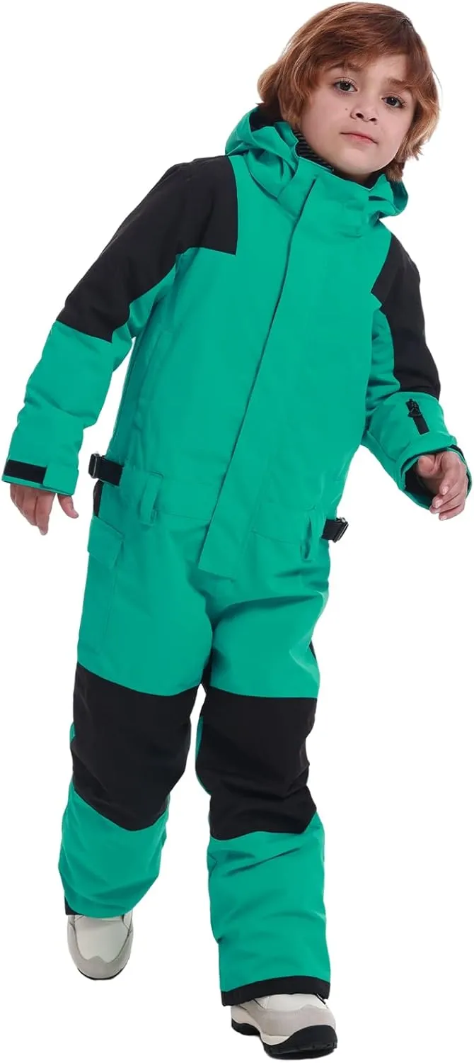 GSOU SNOW Ski Suit Kids Snowsuit One Piece Boys Girls Snowboard Suit Ski Jumpsuits Coveralls Waterproof Windproof