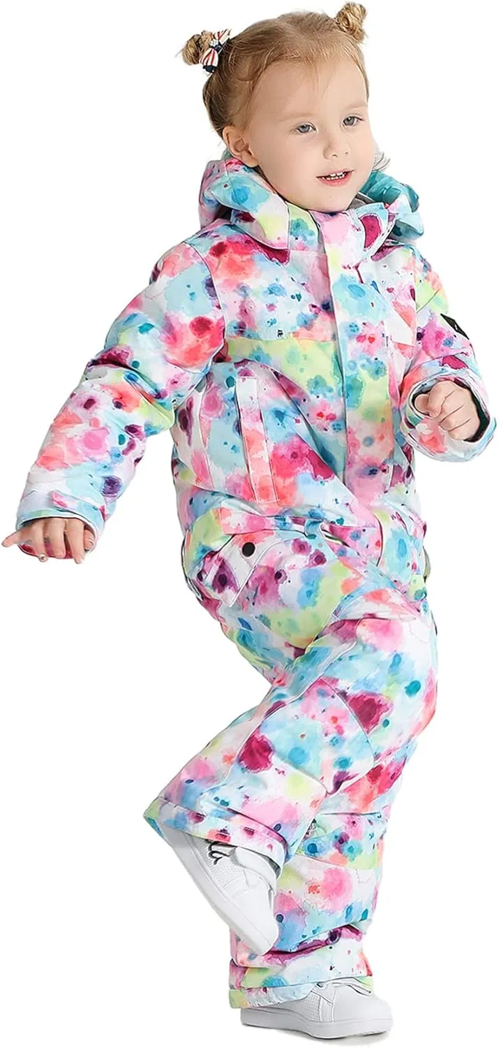 GSOU SNOW Ski Suit Kids Snowsuit One Piece Boys Girls Snowboard Suit Ski Jumpsuits Coveralls Waterproof Windproof
