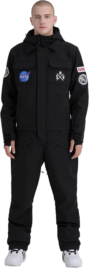GSOU SNOW Ski Suits Women Men One Piece Snow Suits Waterproof Windproof Men Snowsuit Insulated Ski Jumpsuit for Snow Sports