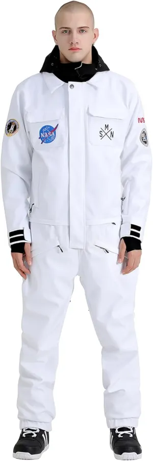 GSOU SNOW Ski Suits Women Men One Piece Snow Suits Waterproof Windproof Men Snowsuit Insulated Ski Jumpsuit for Snow Sports