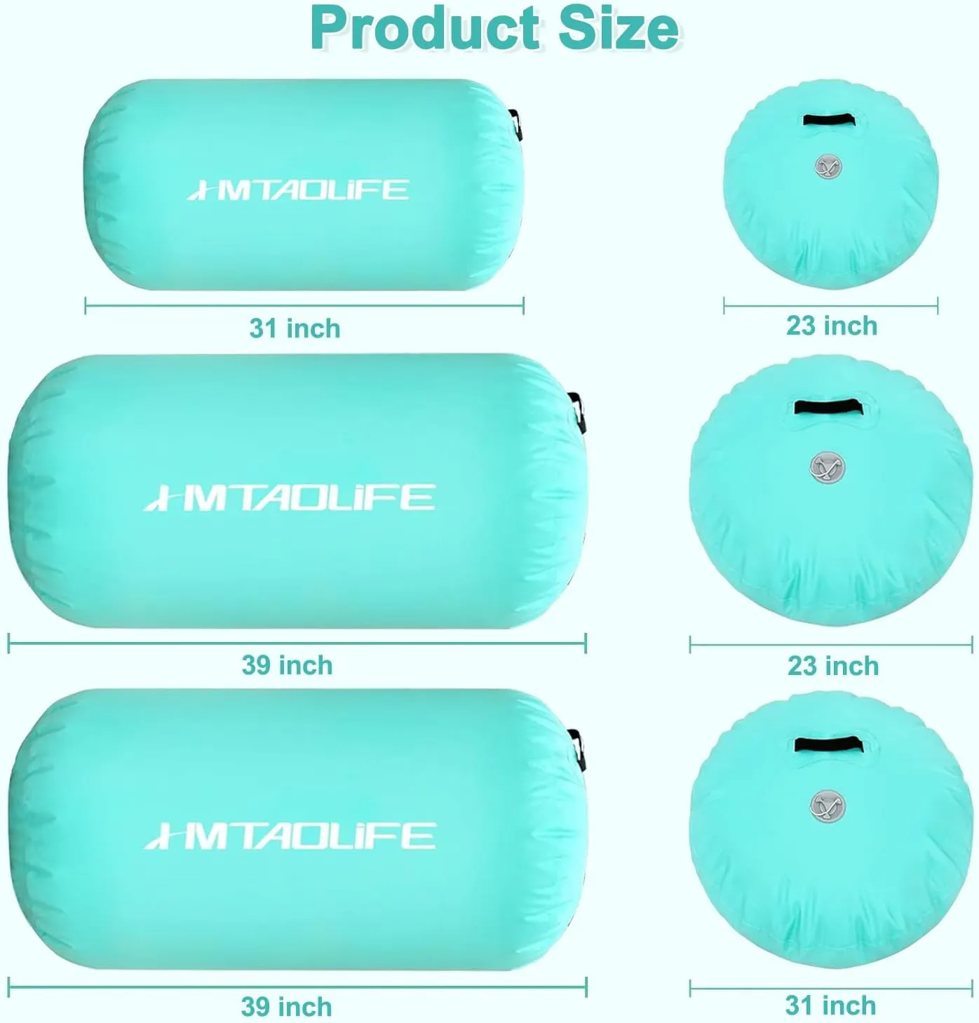 Gymnastics Air Roller Air Barrel, Inflatable Tumble Roller Mat, Air Roller Gymnastics Barrel Kids Back Somersault Backbend Trainer for Yoga Training Cheerleading Home Use