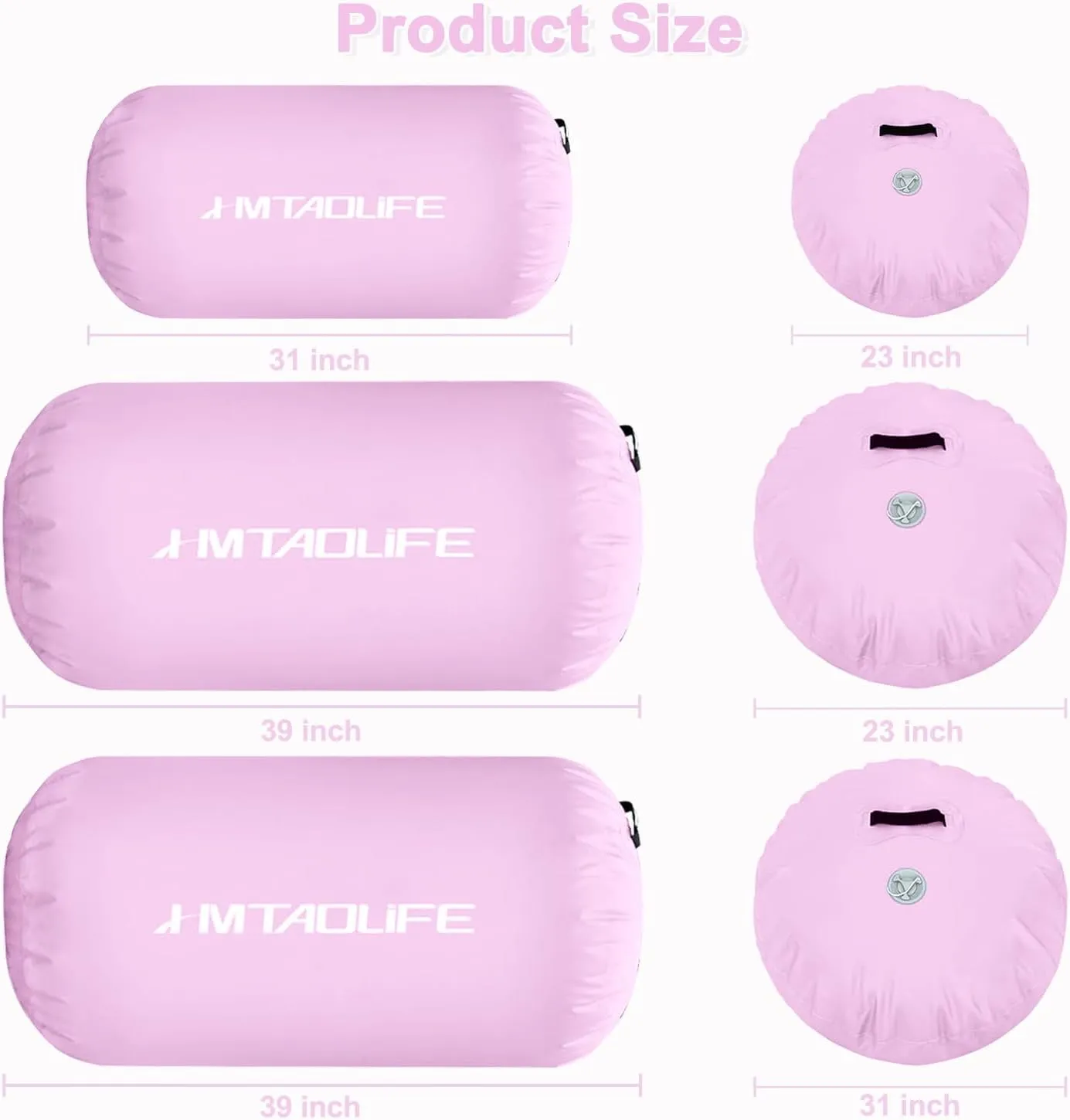 Gymnastics Air Roller Air Barrel, Inflatable Tumble Roller Mat, Air Roller Gymnastics Barrel Kids Back Somersault Backbend Trainer for Yoga Training Cheerleading Home Use
