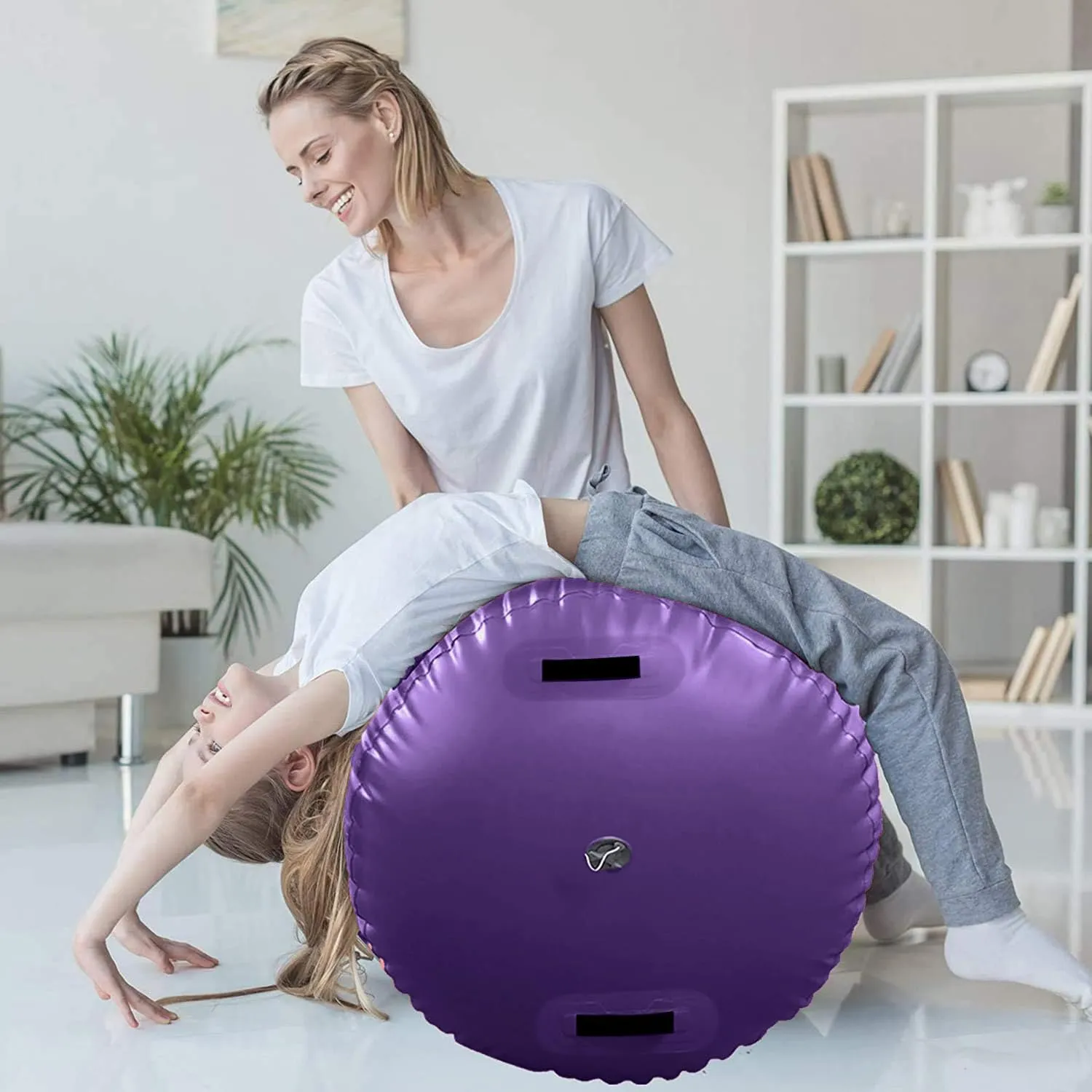 Gymnastics Air Roller Air Barrel Inflatable Tumbling Mat,Back Handspring Training Mats For Home Use, Gym Training, Cheerleading With Electric Pump