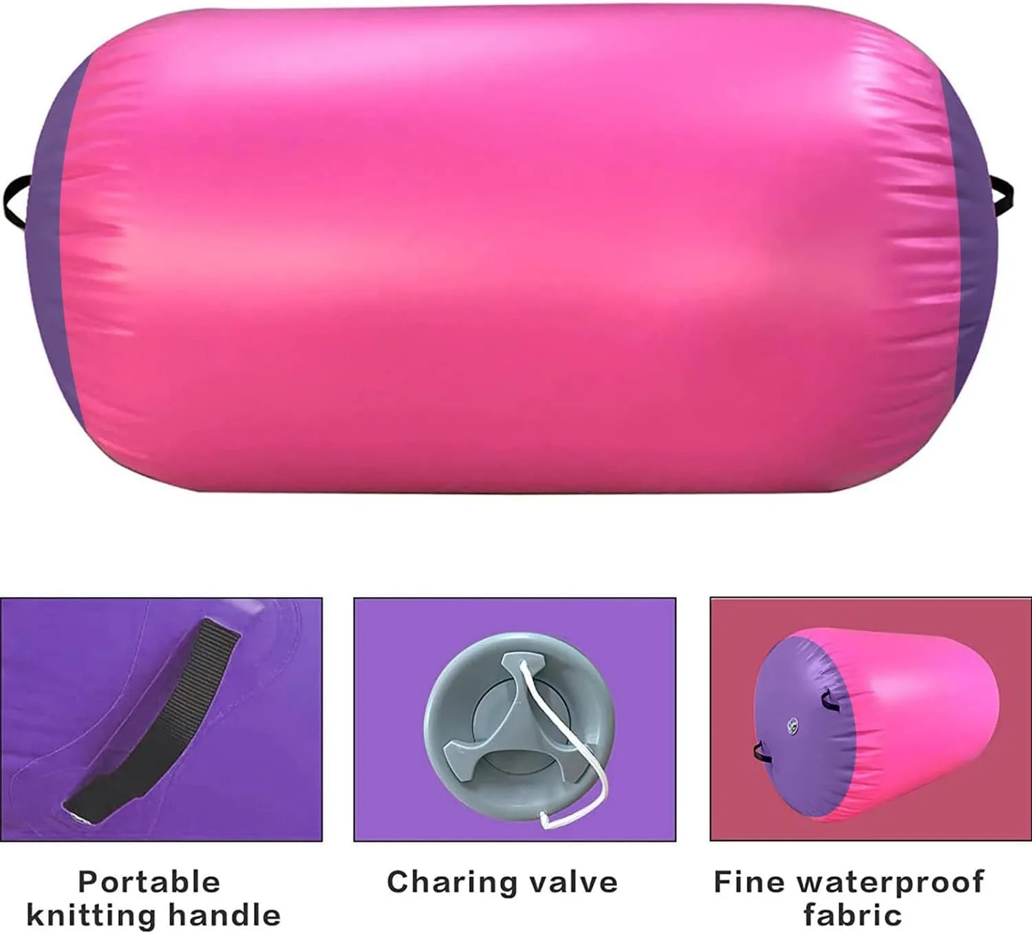 Gymnastics Air Roller Air Barrel Inflatable Tumbling Mat,Back Handspring Training Mats For Home Use, Gym Training, Cheerleading With Electric Pump